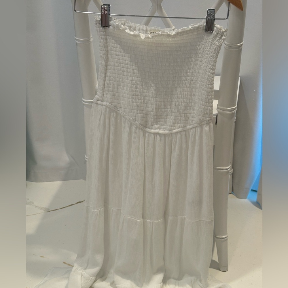 Aeropostale Strapless White Maxi Dress